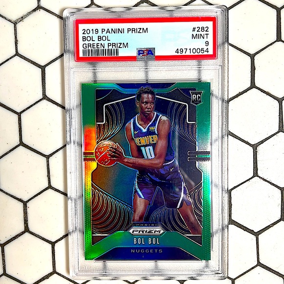 2019-20 Panini Green Prizm #282 Bol Bol Denver Nuggets RC Rookie PSA 9 MINT - Picture 1 of 3